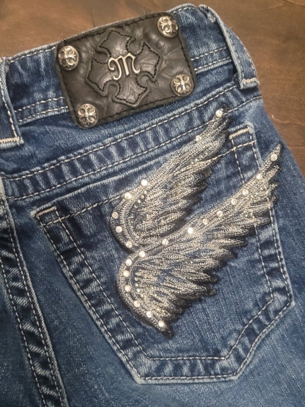 Miss Me Jeans Angel Wing Pockets Size 30 waist